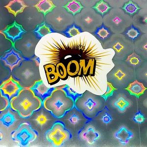 BOOM Action Bubble Comic Book Vibes Contrast Sticker